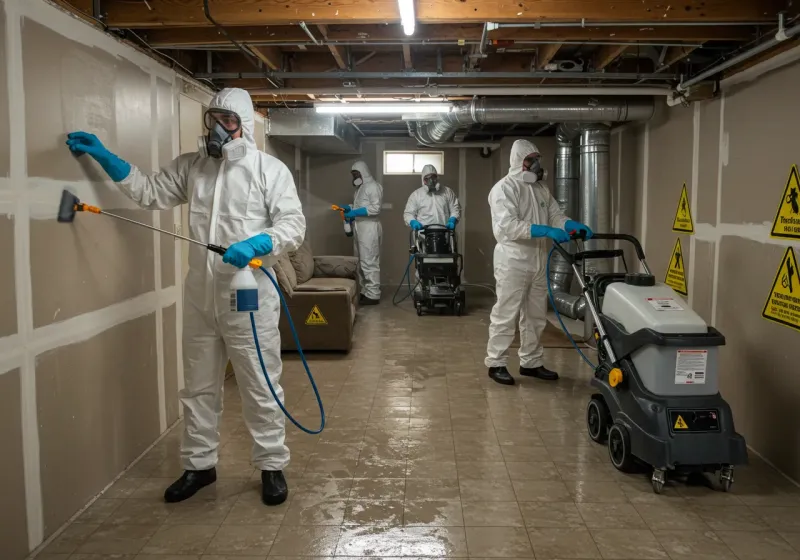Basement Moisture Removal and Structural Drying process in Arlington, TX